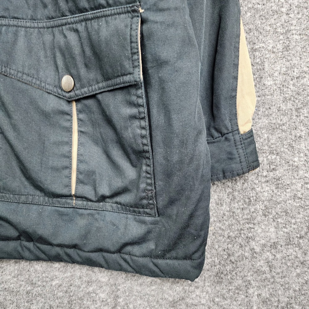 Learsi Parka Jacket Men 2X Black Hooded Quilted Lining Utility Workwear RN79443 - Picture 8 of 11